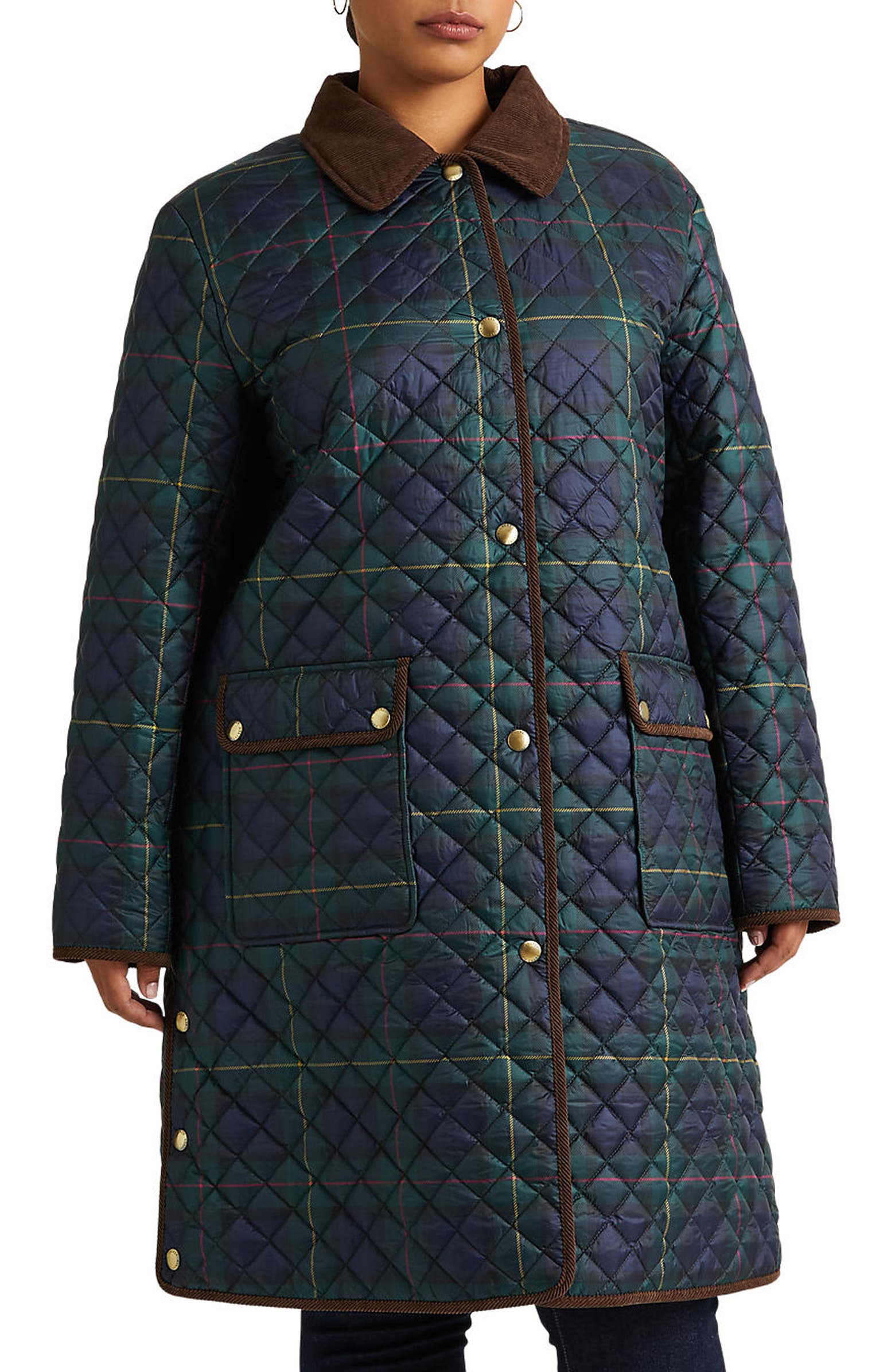 Lauren Ralph Lauren Plaid Quilted Jacket | Nordstrom