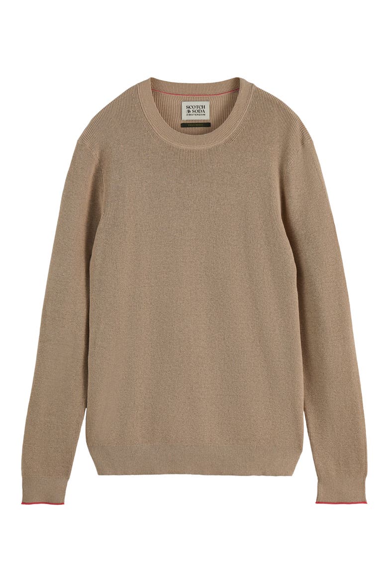 Linen & Cotton Sweater, Alternate, color, PLAZA TAUPE
