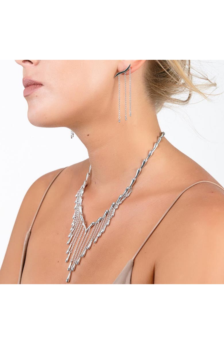 Lucy Quartermaine Waterfall Necklace, Alternate, color, Sterling Silver