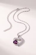 Modenaire Double Heart Crystal Pendant Necklace