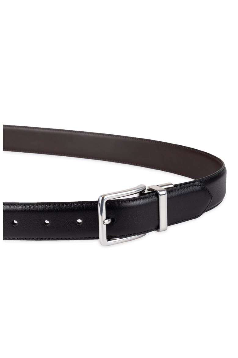 Reversible Feather Edge Leather Belt, Alternate, color, BLACK/ BROWN