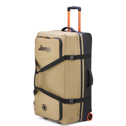 Jeep Js005a 31 Inch Two Wheel Rolling Travel Duffle Bag In Sand