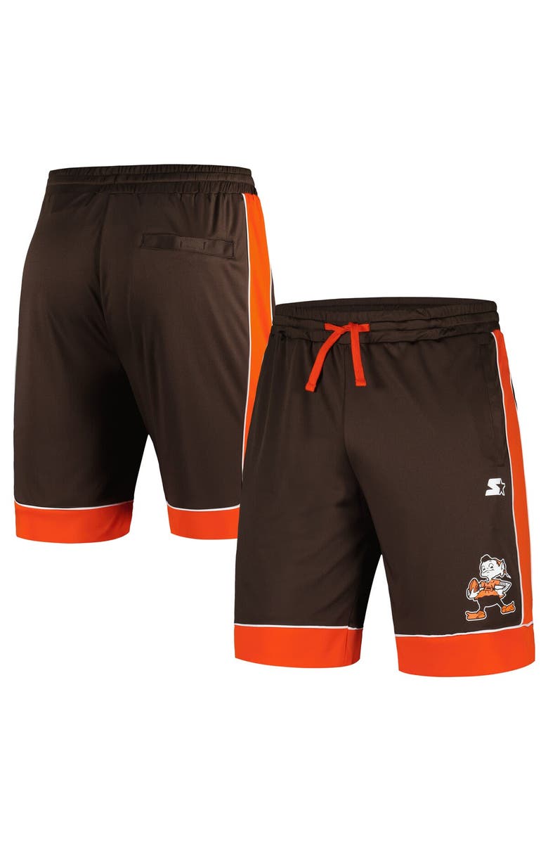 STARTER Men's Starter Brown/Orange Cleveland Browns Vintage Fan Favorite Shorts, Main, color, Brown