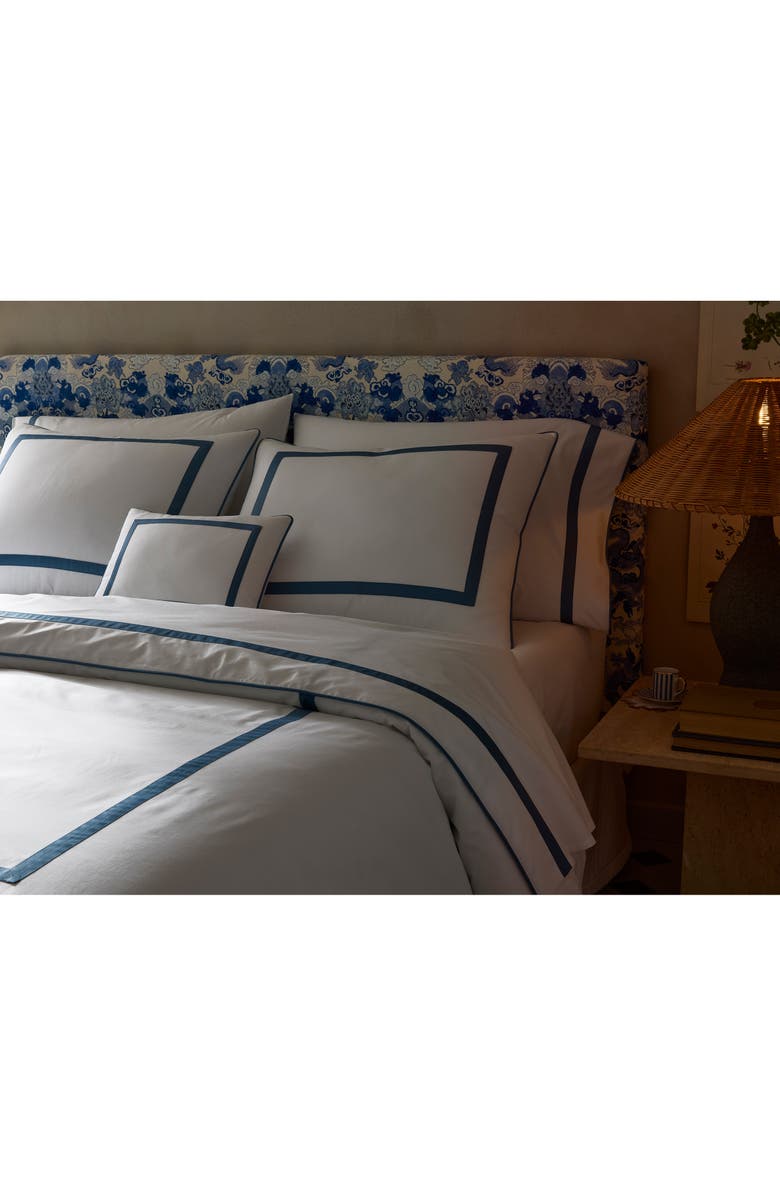 Matouk Louise Duvet Cover, Alternate, color, Silver