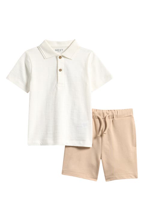 Kids' Textured Polo & Shorts Set (Baby, Toddler & Little Kid)