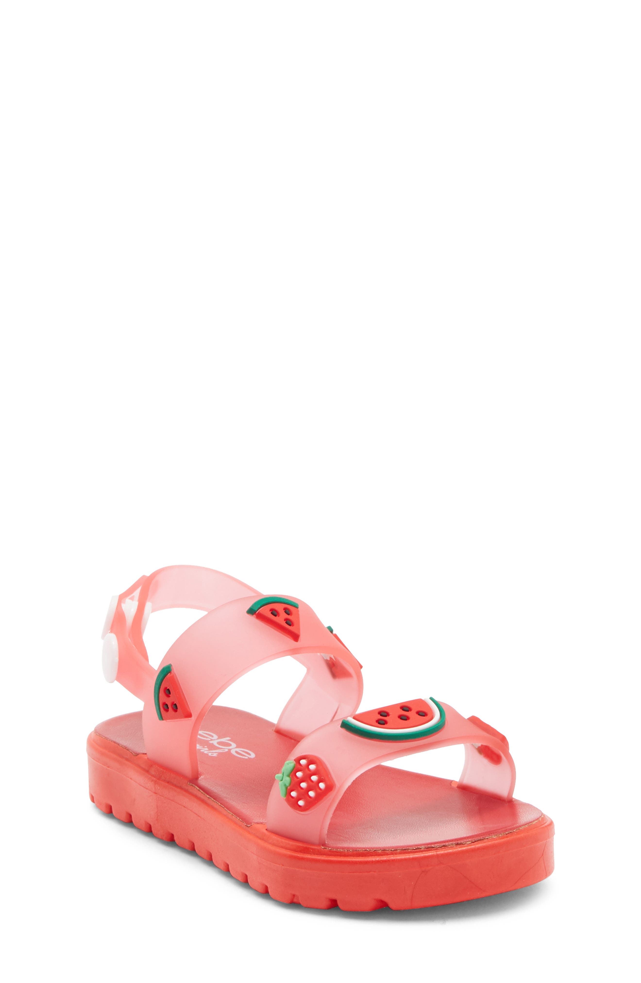 bebe Kids' Fruit Sandal, Main, color, Red