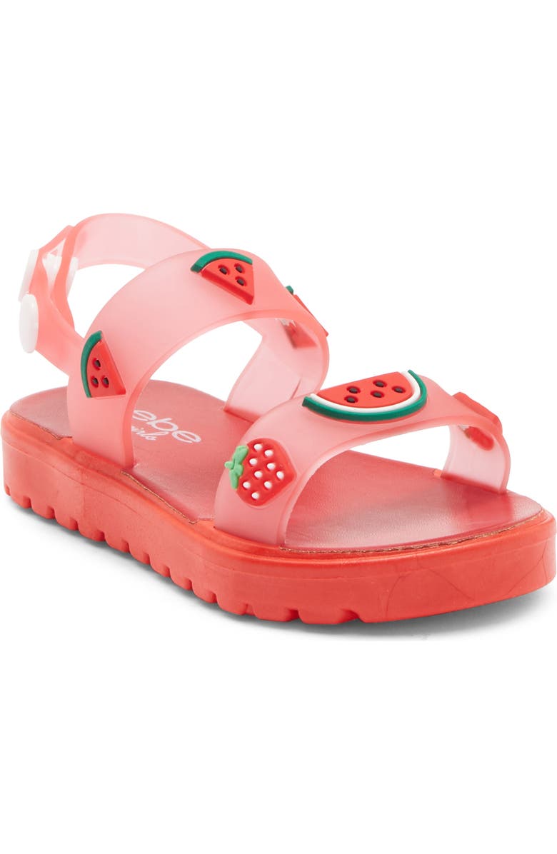 bebe Kids' Fruit Sandal, Main, color, Red