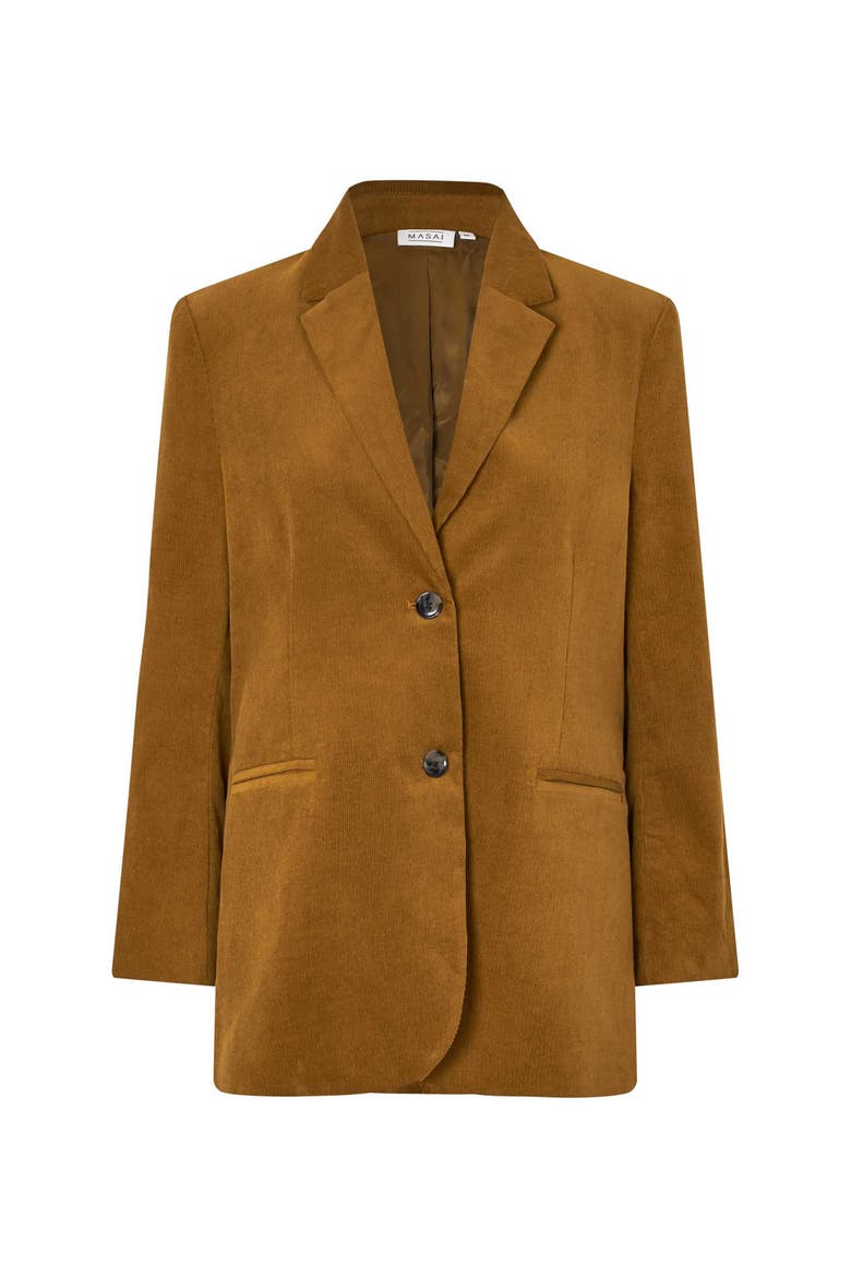 MaJaxi Long Sleeve Corduroy Blazer, Alternate, color, Breen