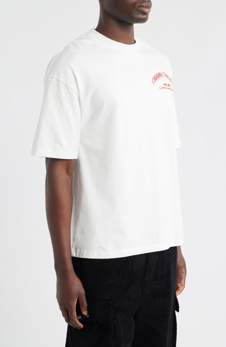 CRIMINAL DAMAGE Hot Wings Short Sleeve T-Shirt, Alternate, color, Ecru/Red