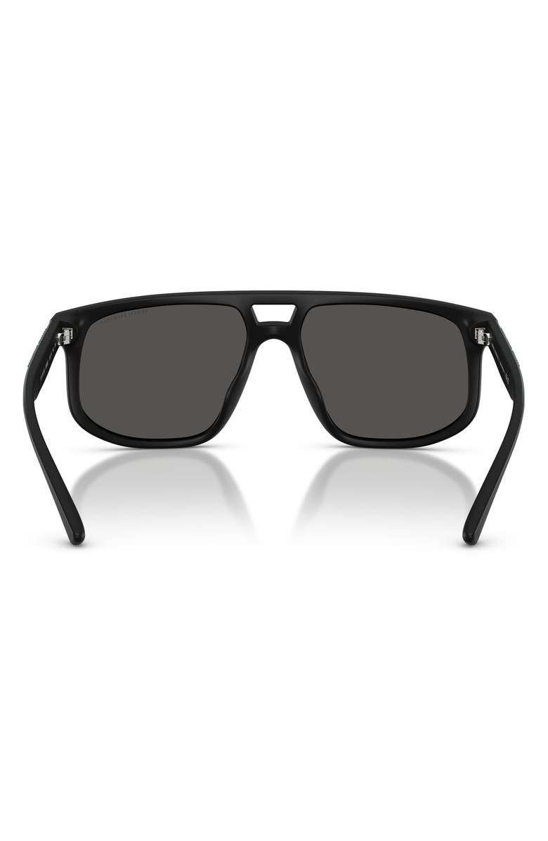 AX Armani Exchange 58mm Pilot Sunglasses, Alternate, color, Matte Grey Black / Dark Grey