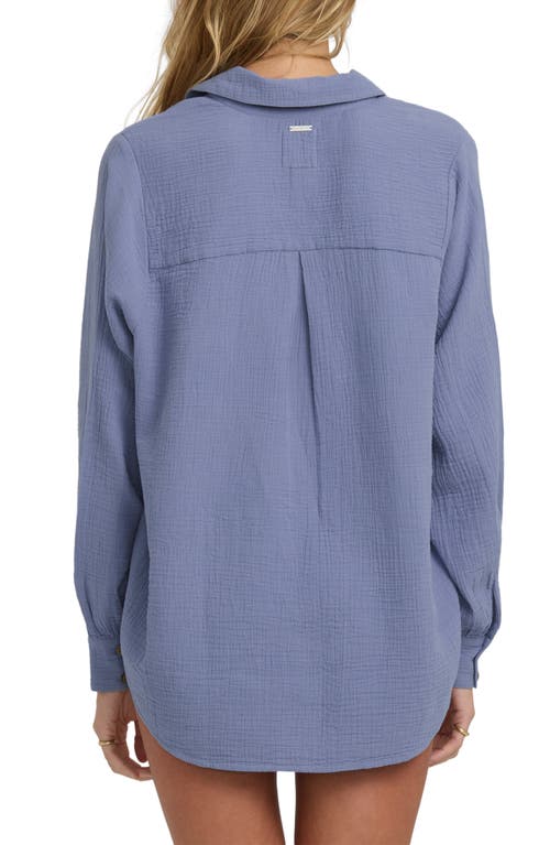 Billabong Swell Gauze Button-up Shirt In Brown