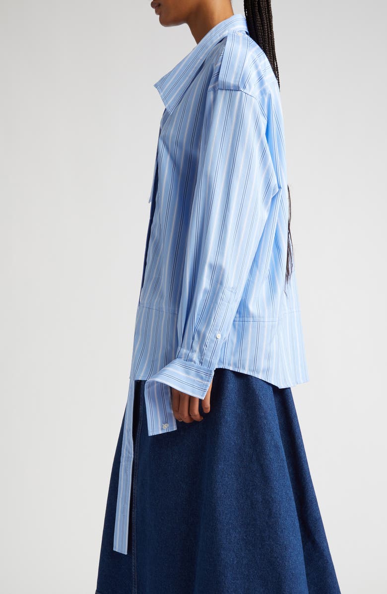 Meryll Rogge Stripe Deconstructed Button-Up Shirt, Alternate, color, 