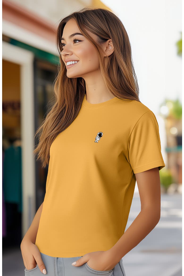 Womens Astronaut Jersey Relaxed Tee, Alternate, color, Mustard
