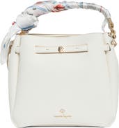 Nanette Lepore Scarf Trim Belted Bucket Bag