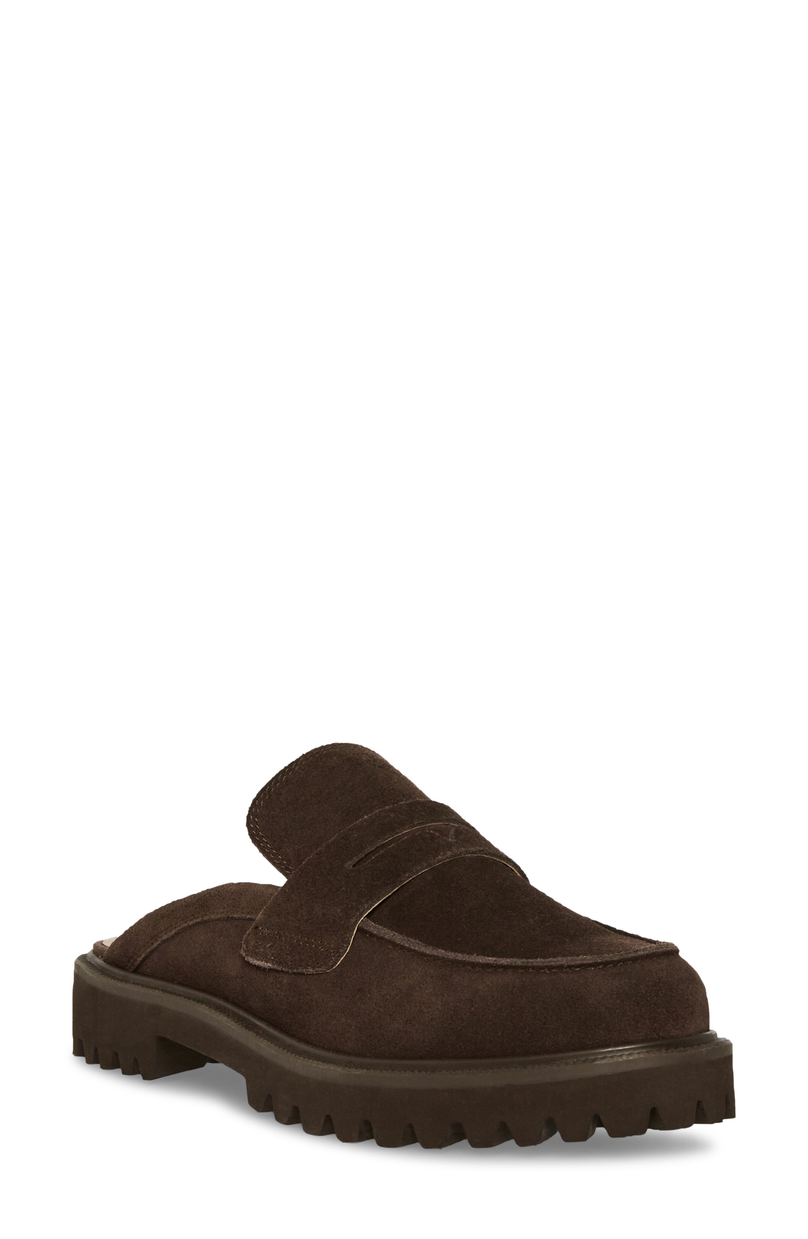 France Waterproof Penny Loafer Mule, Main, color, JAVA LEATHER