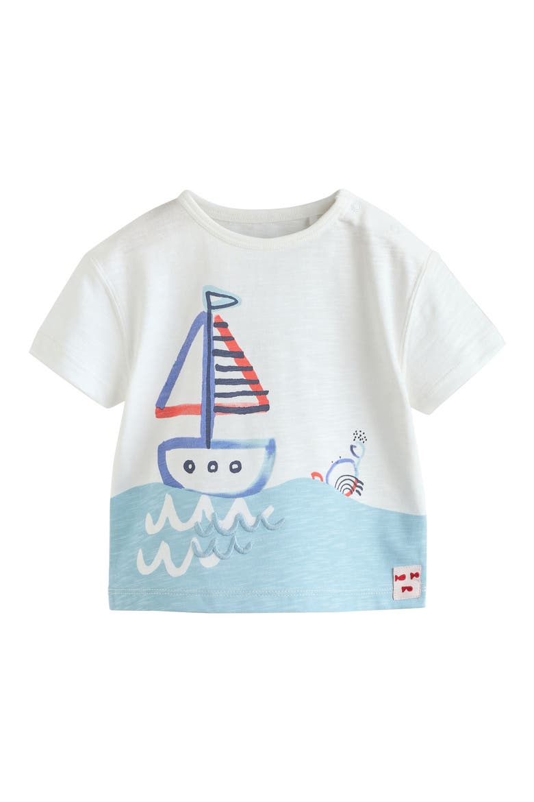 Nautical T-Shirt & Shorts Set, Alternate, color, BLUE