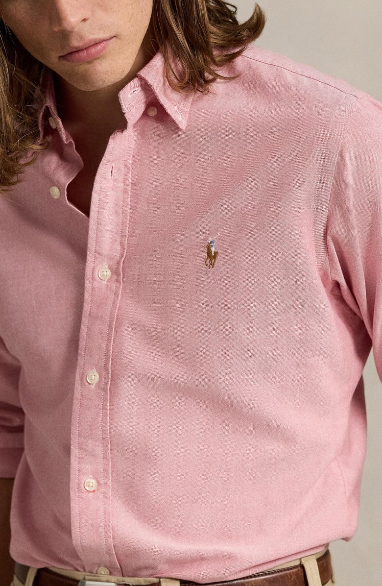 Polo Ralph Lauren The Iconic Oxford Button-Down Shirt, Alternate, color, New Brick