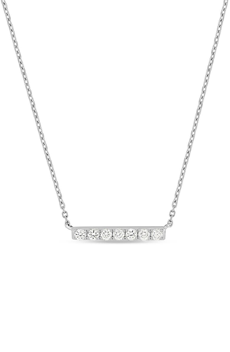 Bony Levy 18K White Gold Diamond Bar Pendant Necklace, Main, color, 