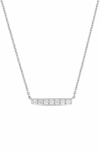 Bony Levy 18K White Gold Diamond Bar Pendant Necklace