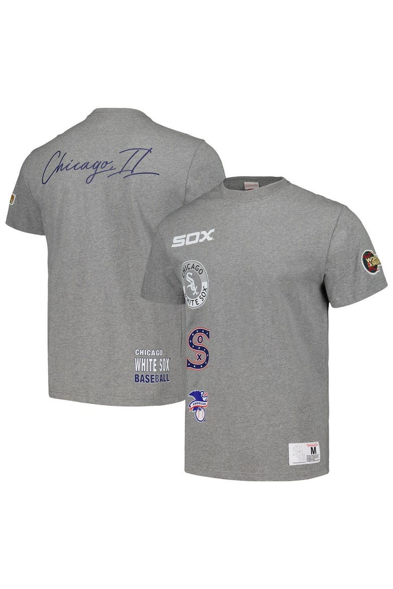 Men's Mitchell & Ness Heather Gray Chicago White Sox Cooperstown Collection City Collection T-Shirt, Main, color, Heather Gray