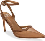 CHASE AND CHLOE Sheer Mesh Pointed Toe Pump