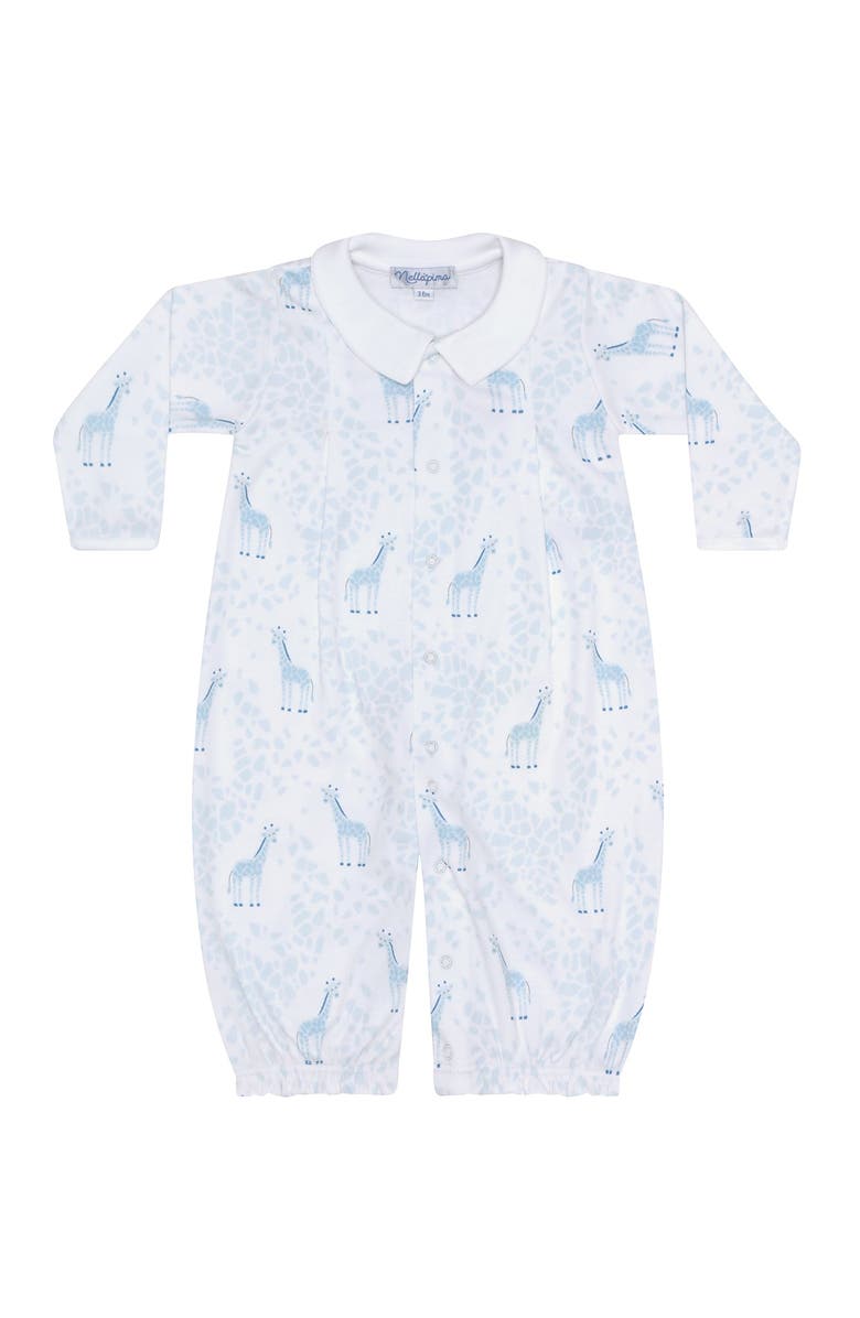 Nellapima Blue Giraffe Print Converter Gown - Baby, Alternate, color, Blue