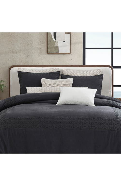 Dkny Pure Hotel Eyelet Comforter & Shams Set In Black