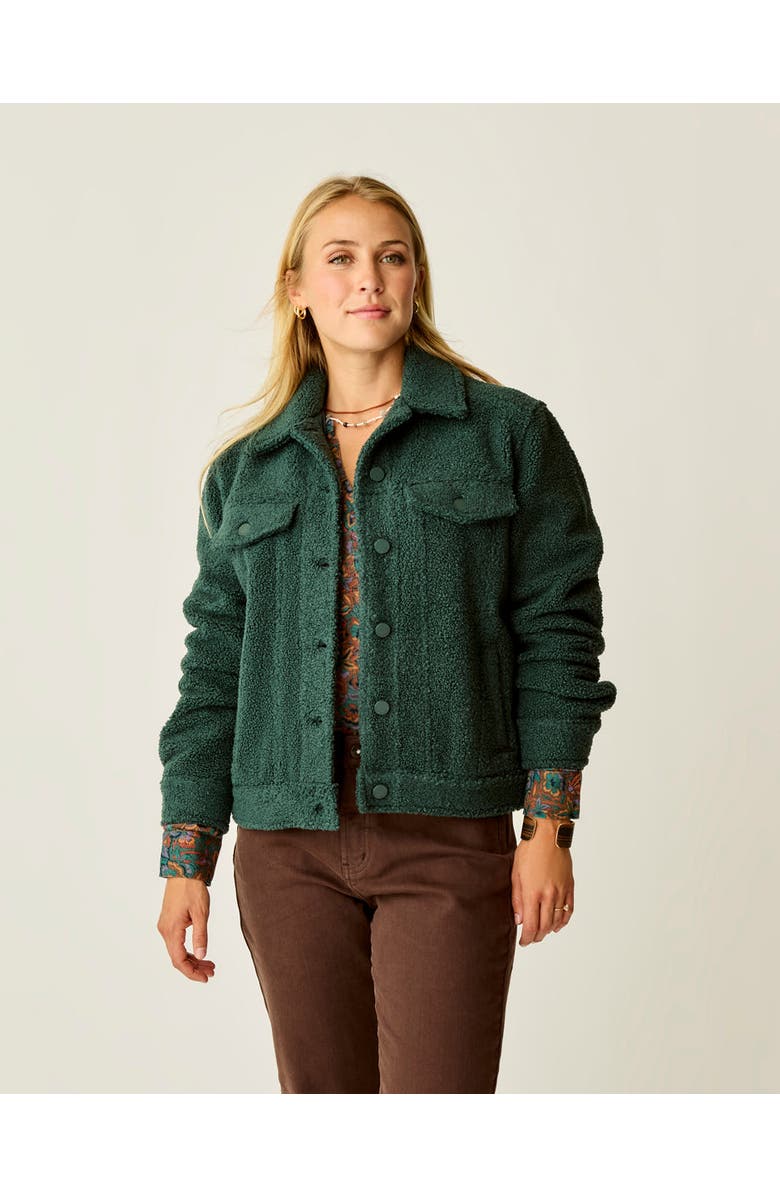 Carve Designs Rhea Boucle Trucker, Main, color, Pine