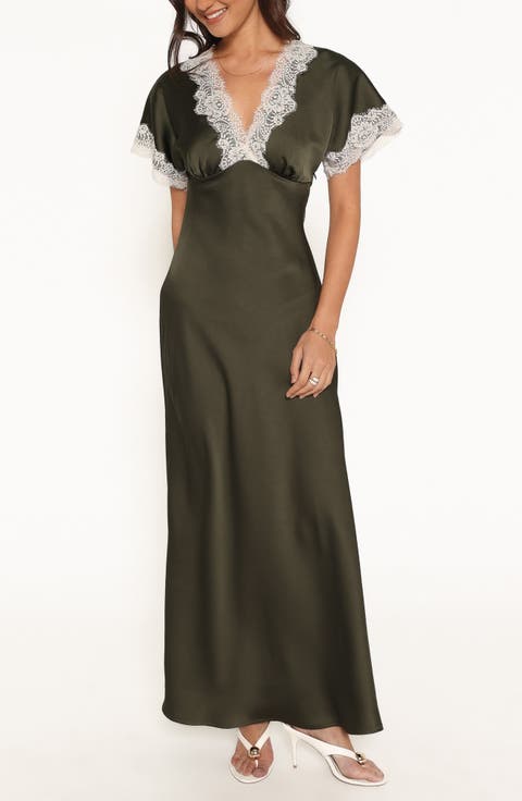Elston Lace Trim Maxi Dress