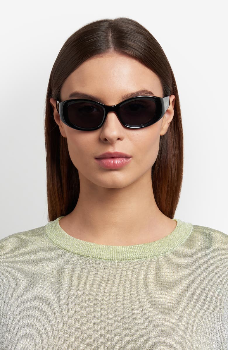 Missoni 50mm Rectangular Sunglasses, Alternate, color, Black/ Grey