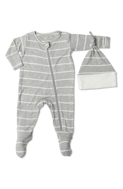 Jersey Long Sleeve Footie & Hat Set