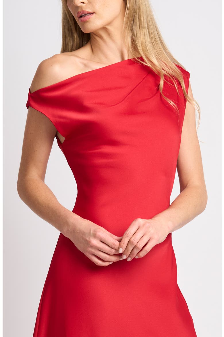 Mandy Off the Shoulder Maxi Dress, Alternate, color, JESTER RED