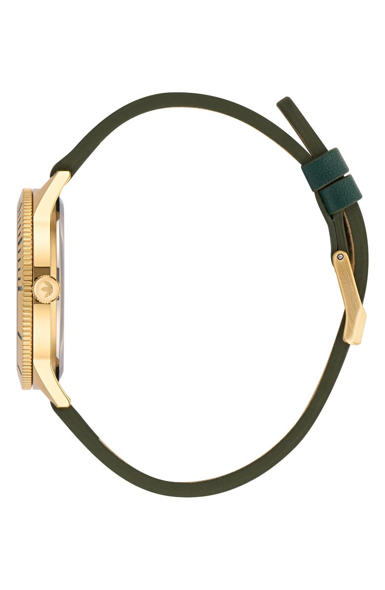 adidas Edition Three Leather Strap Watch, 36mm, Alternate, color, 