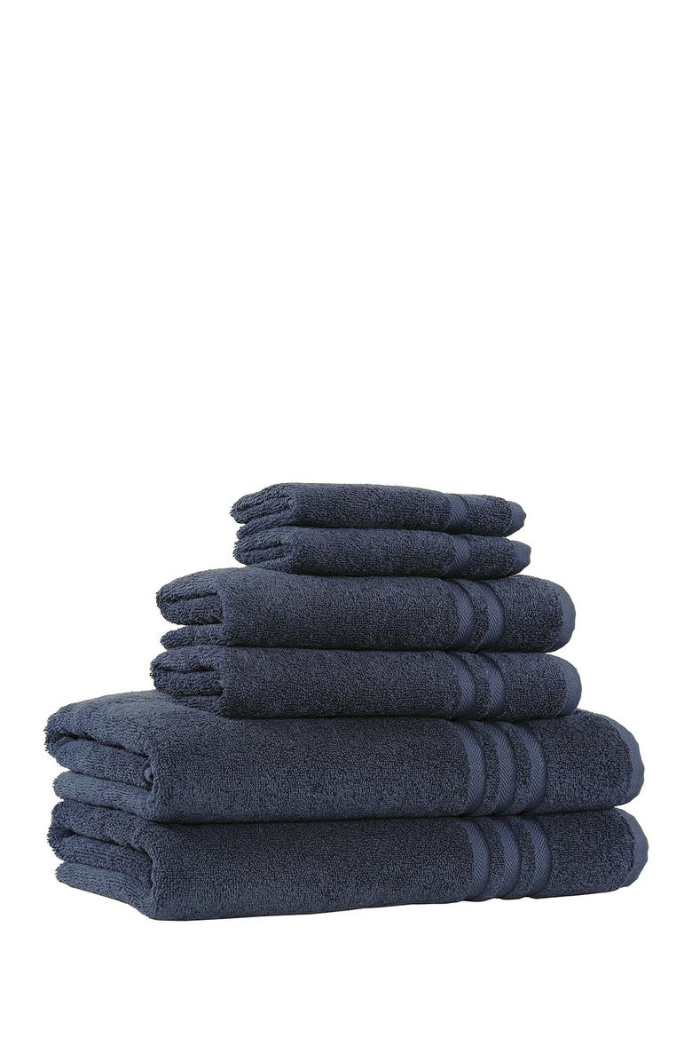 Linum Home Textiles Denzi 6-Piece Towel Set - Twilight Blue, Alternate, color, Twilight Blue