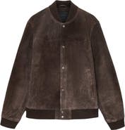 AllSaints Stafford Suede Bomber Jacket