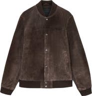 AllSaints Stafford Suede Bomber Jacket