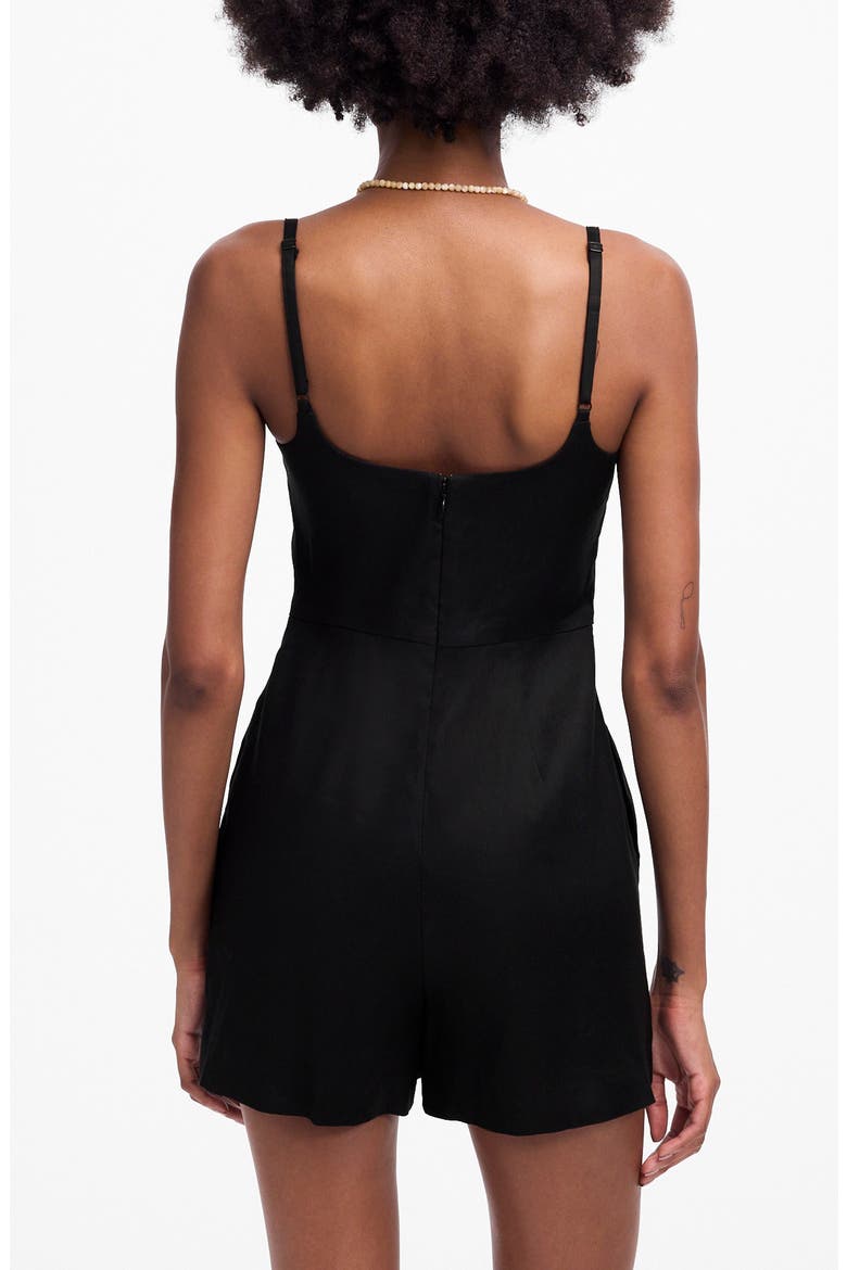 Square Neck Romper, Alternate, color, JET BLACK