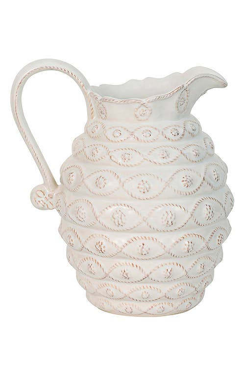 Juliska Jardins Du Monde Pitcher In Whitewash