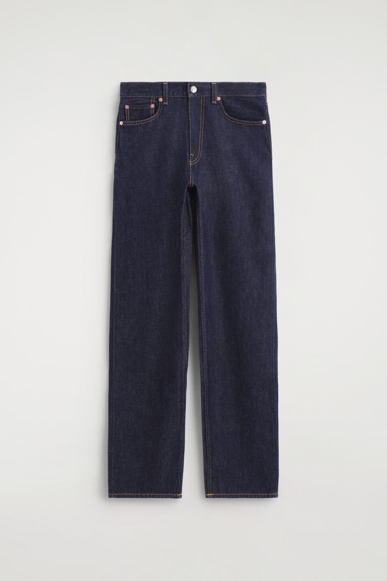Chord Straight-Leg Jeans, Alternate, color, INDIGO