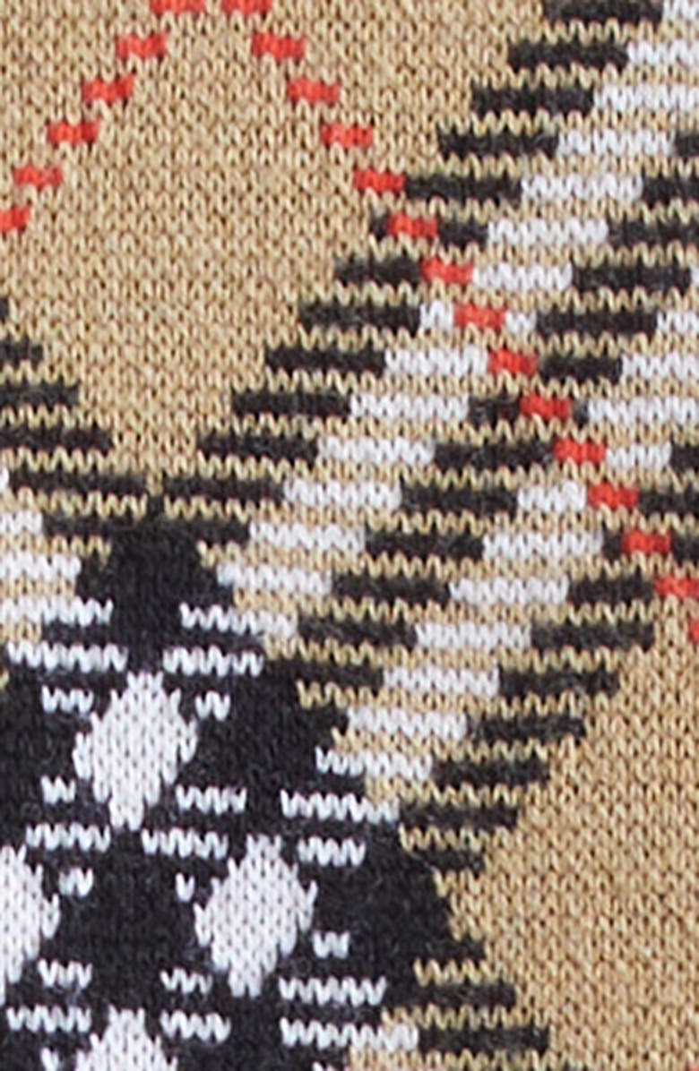 Burberry Check Sweater Jacket, Alternate, color, Sand Ip Check