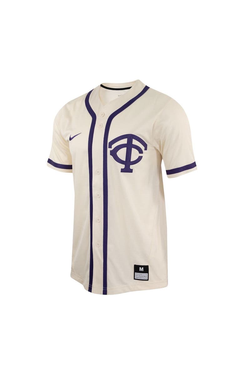 Nike Men's Nike Natural TCU Horned Frogs Replica Baseball Jersey, Alternate, color, 