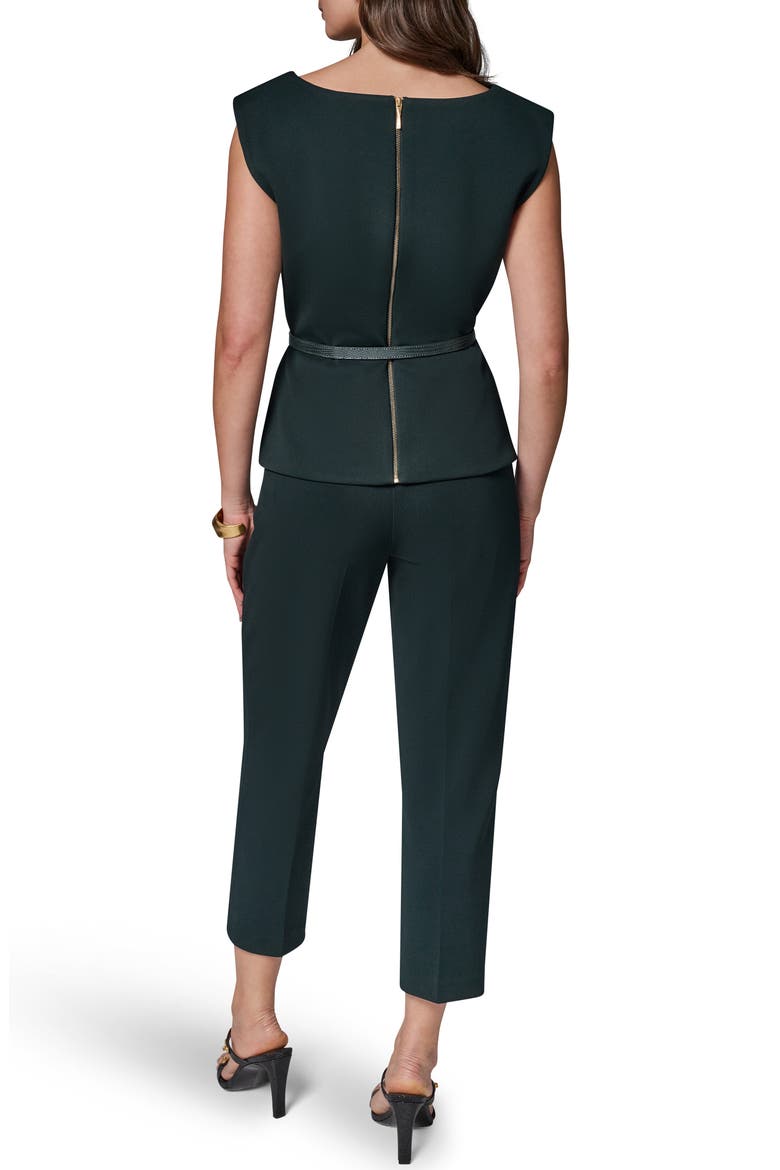 Sleeveless Peplum Top, Alternate, color, BLK FOREST