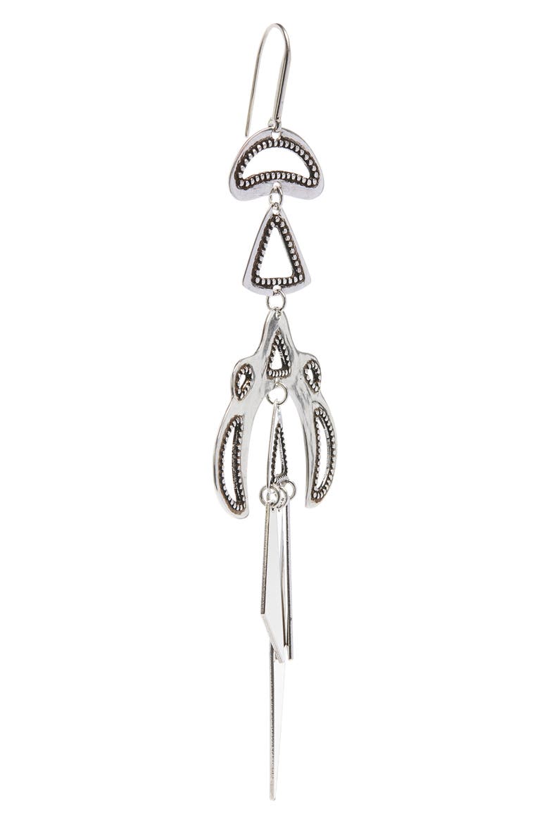 Mijina Beaded Drop Earrings, Alternate, color, SILVER