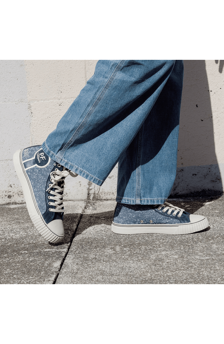 P.F. Flyers Center Game Day 1937 High-Top Sneaker, Alternate, color, Navy