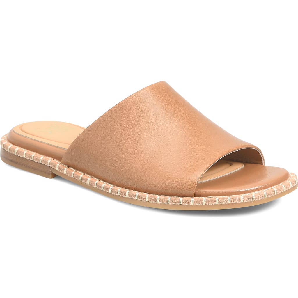 Söfft Noble Leather Sandal In Sand