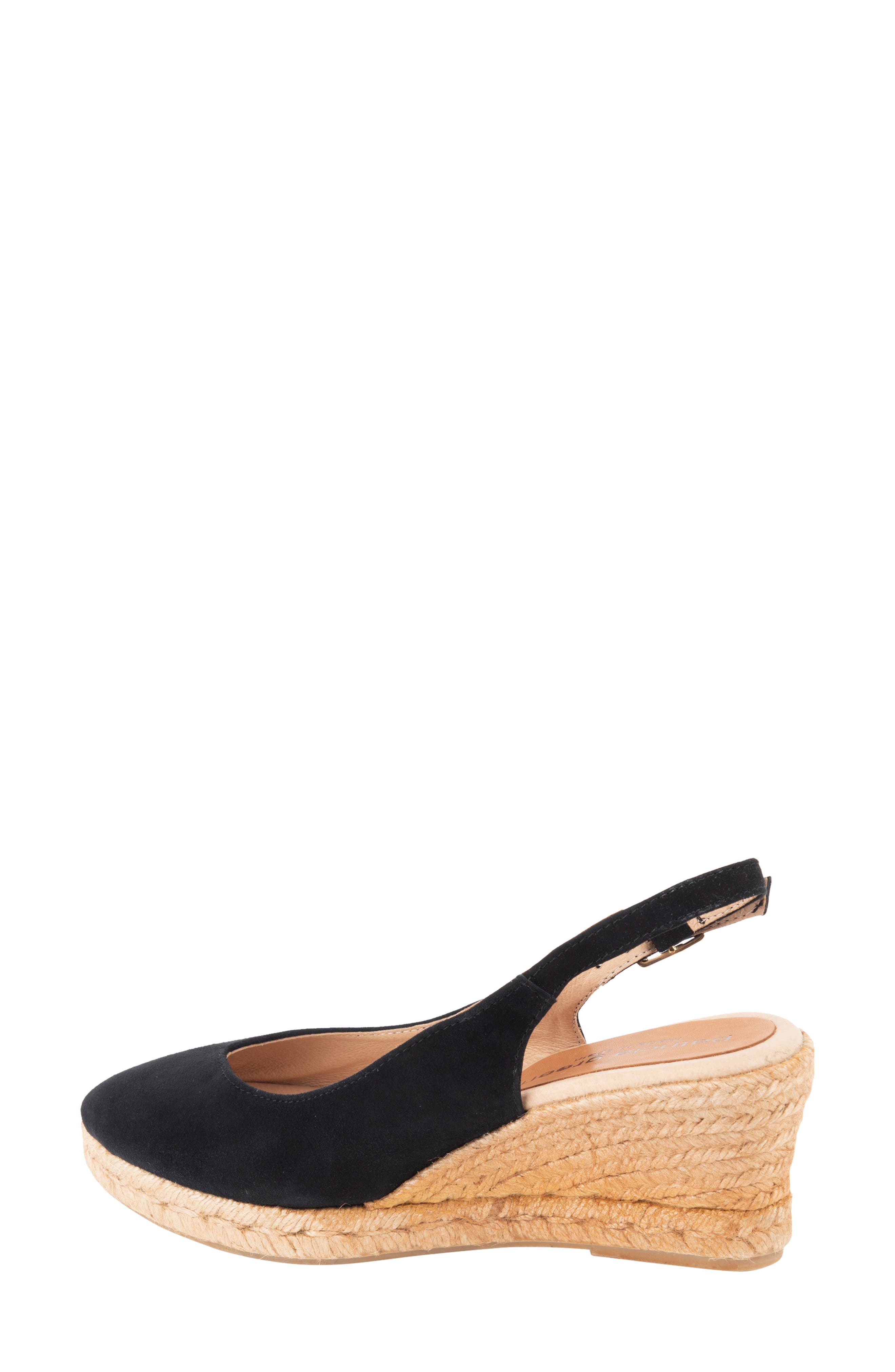 patricia green Poppy Slingback Espadrille Wedge, Alternate, color, Black