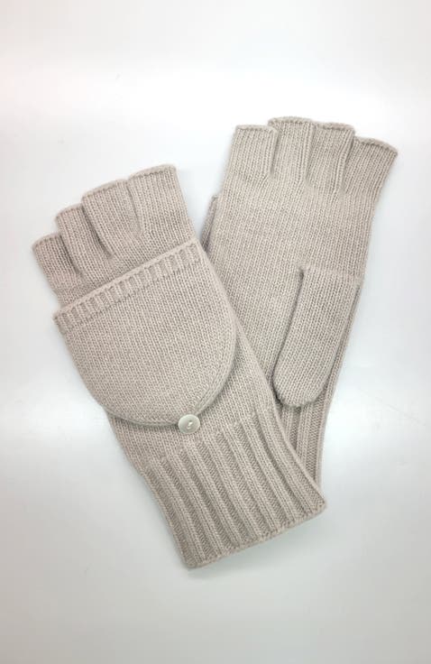 Cashmere flip top mitten gloves