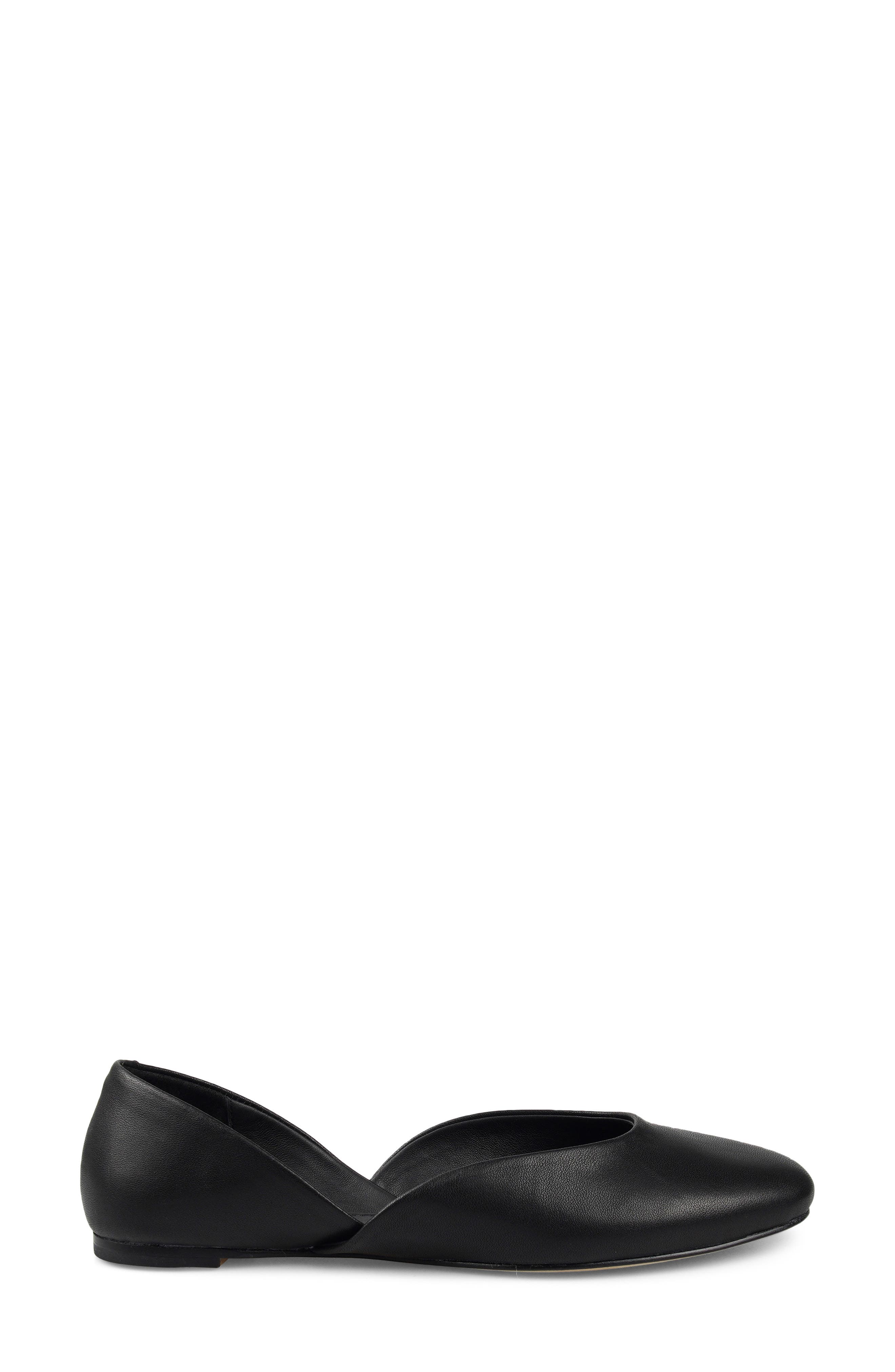ZIGI Aberdeen d'Orsay Flat, Alternate, color, Black Leather