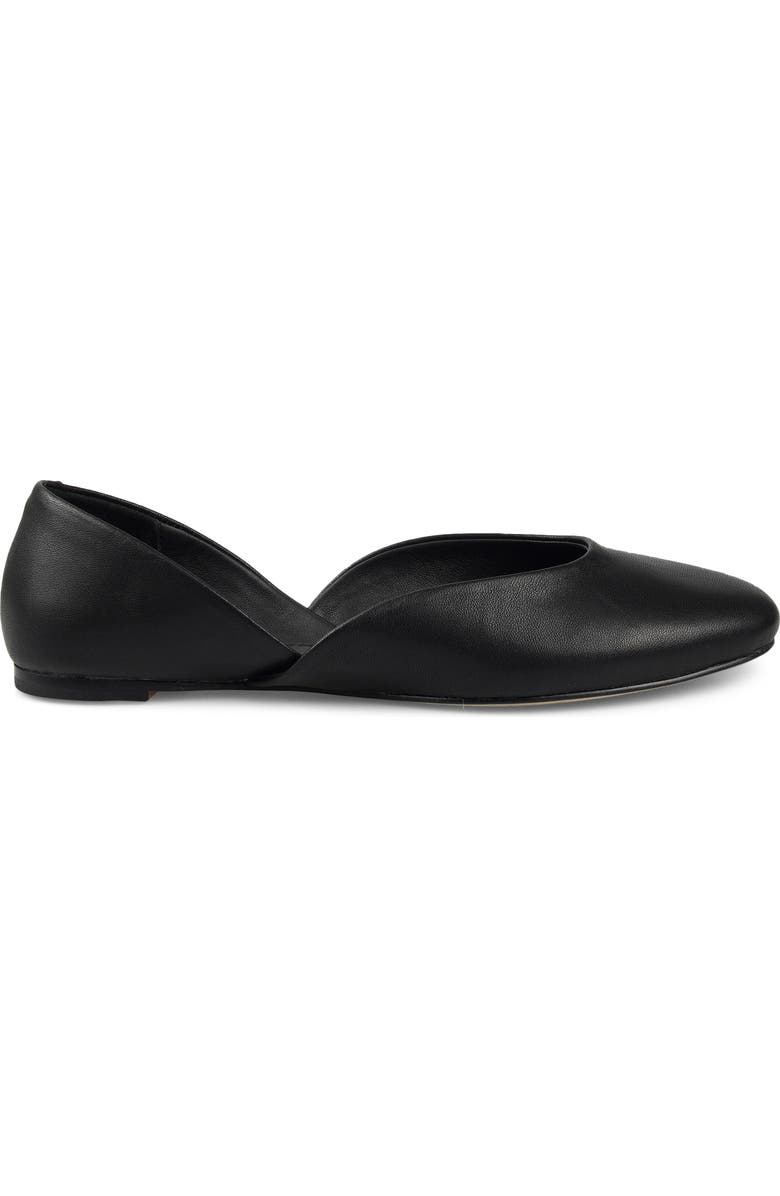 ZIGI Aberdeen d'Orsay Flat, Alternate, color, Black Leather