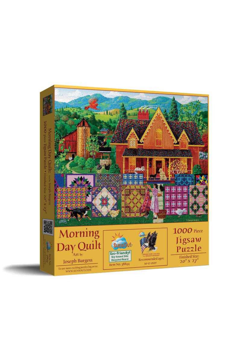 Morning Day Quilt 1000 piece Jigsaw Puzzle for Adults, Main, color, Multicolor